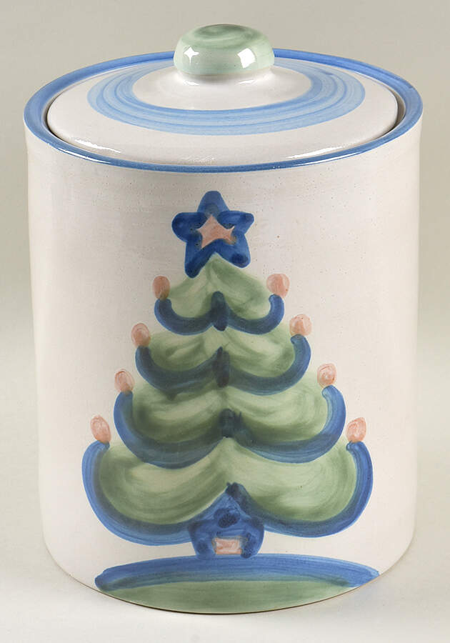 Christmas Large Canister & Lid by M A Hadley-1
