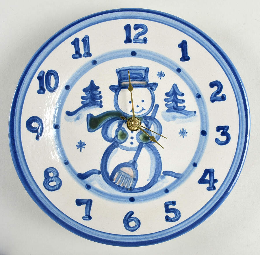Christmas Clock Plate by M A Hadley-1