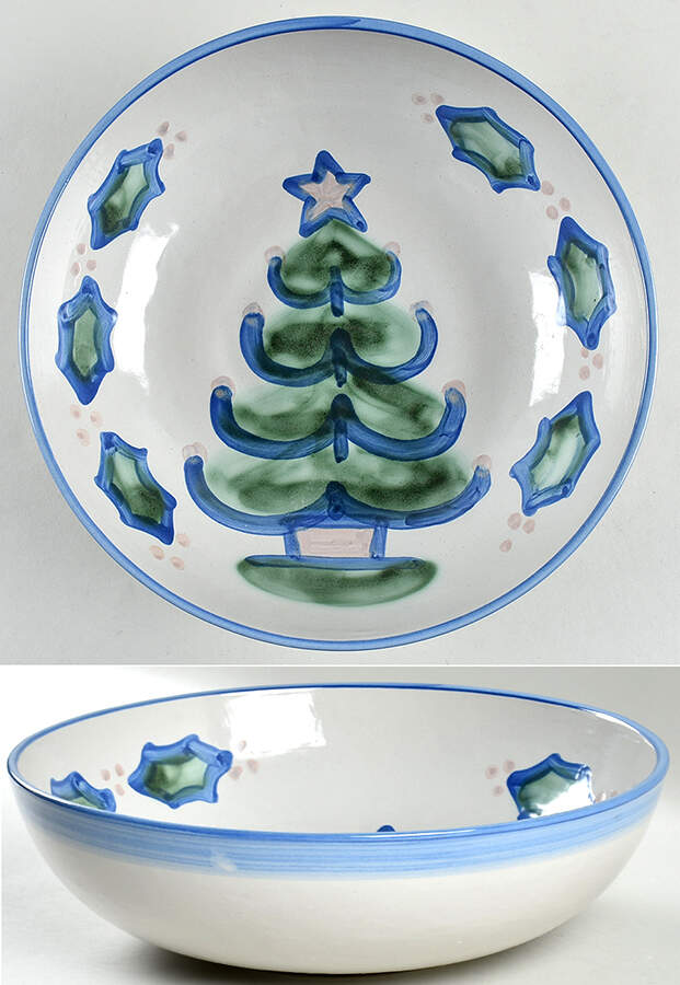 Christmas 11" Pasta Serving Bowl by M A Hadley-1