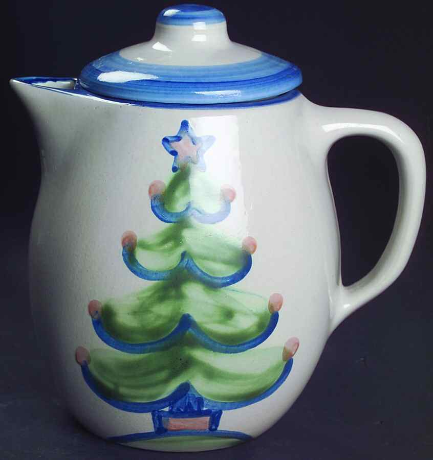 Christmas Coffee Pot & Lid by M A Hadley-1