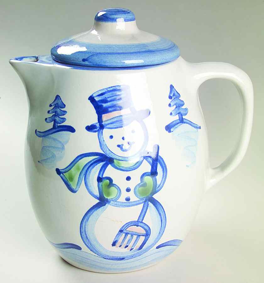 Christmas Coffee Pot & Lid by M A Hadley-1