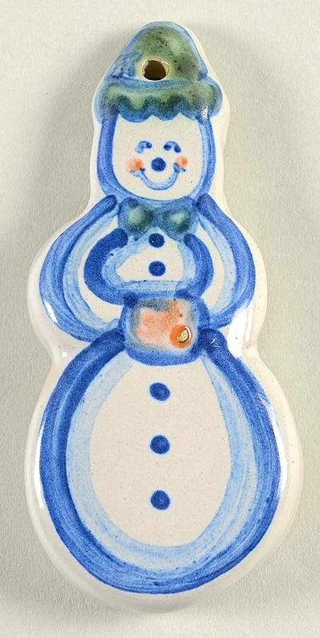 Christmas Snowman Ornament by M A Hadley-1