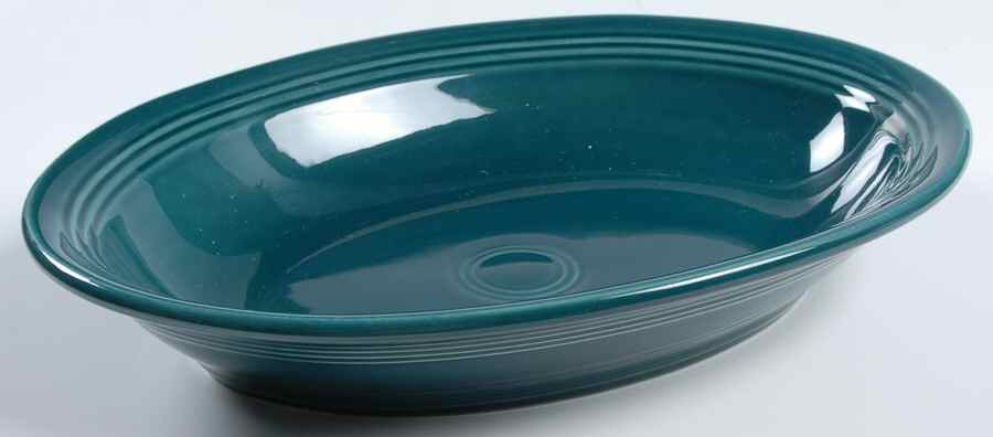 Fiesta Juniper (Intro 1999) 12" Oval Vegetable Bowl by Homer Laughlin -1
