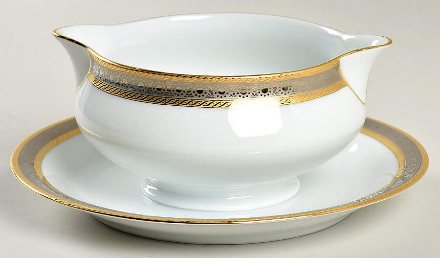 Place Vendome Gravy Boat with Attached Underplate by Haviland-1