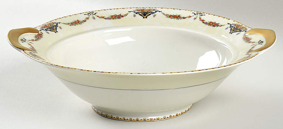 Pomona (Cream, Gold Verge) Round Vegetable No Lid by Haviland-1
