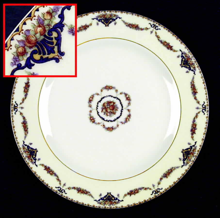 Pomona (Cream, Gold Verge) Dinner Plate by Haviland-1