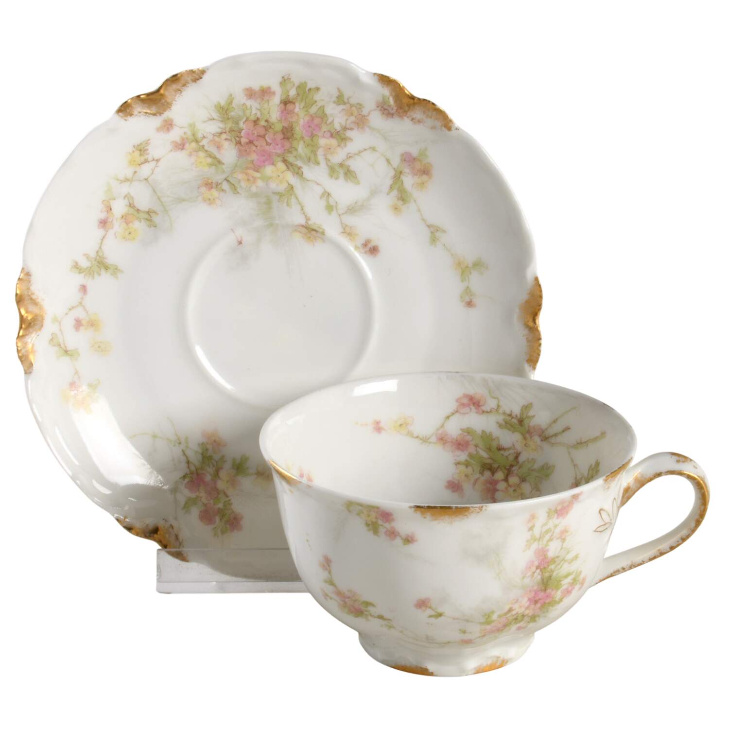 Schleiger 56d Flat Cup & Saucer Set by Haviland-1