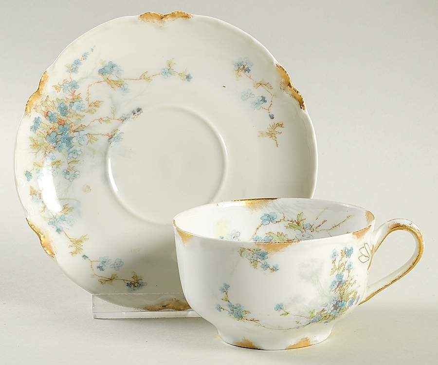 Schleiger 56 Flat Cup & Saucer Set by Haviland-1