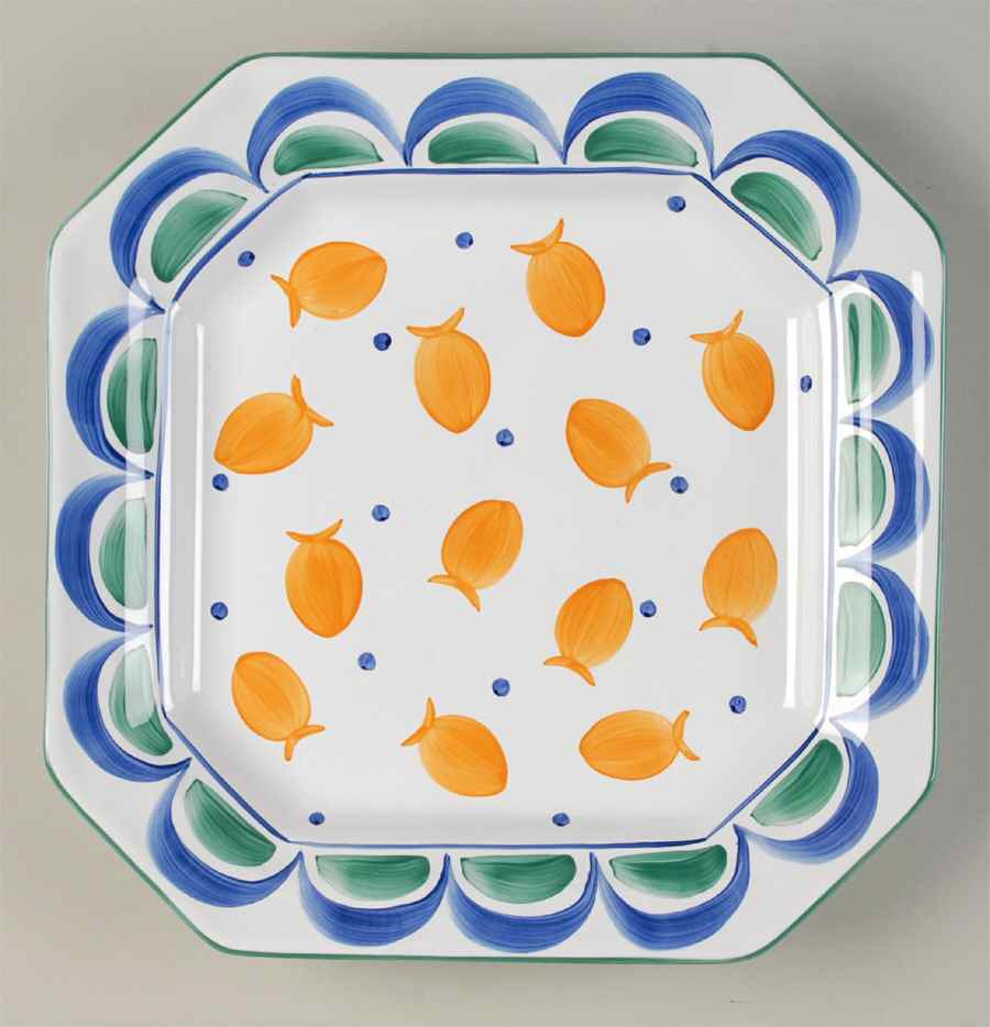 Goldfish Square Cake Plate by Herend Village-1