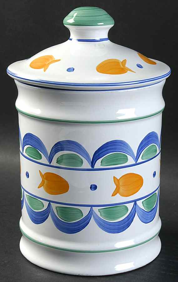 Goldfish Medium Canister & Lid by Herend Village-1
