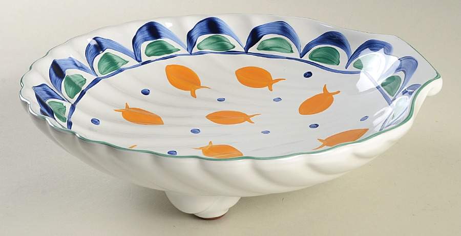 Goldfish Large Shell Shaped Dish by Herend Village-1