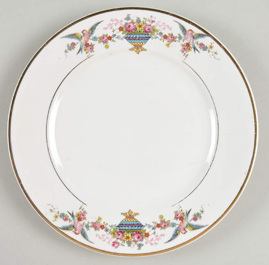 Rosewood (Decor Not On Verge) Dessert/Pie Plate by Homer Laughlin -1