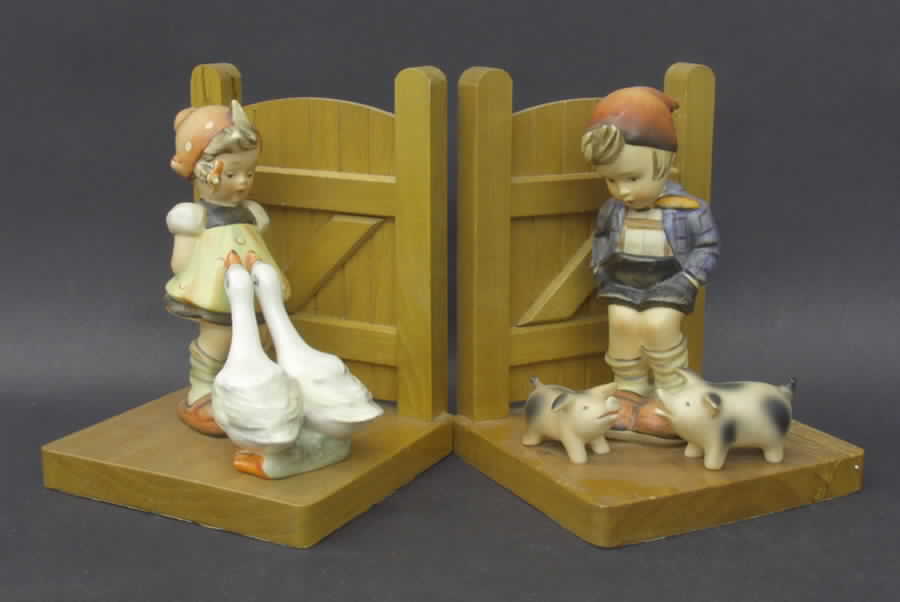 Farm Boy & Goose Girl Bookends Tm2-Farm Boy-Goose Girl - Boxed by M.I. Hummel-1