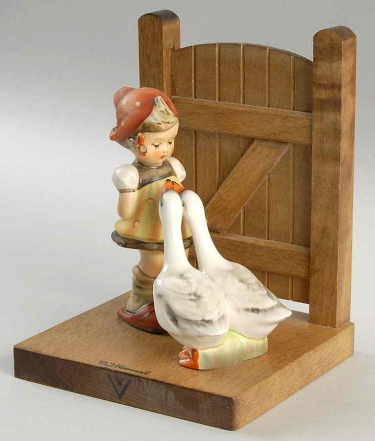 Farm Boy & Goose Girl Bookends Tm3-Goose Girl - No Box by M.I. Hummel-1