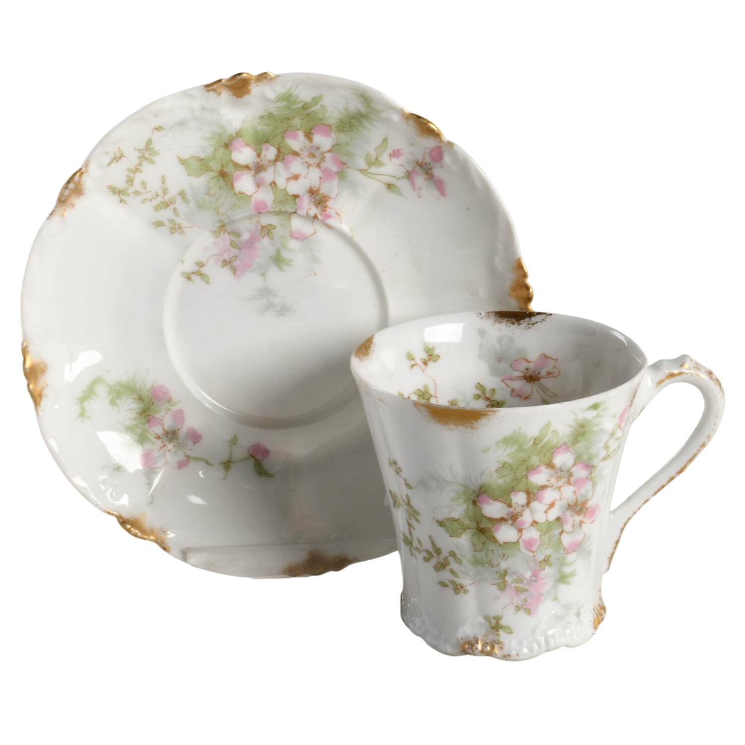 Schleiger 146G Flat Demitasse Cup & Saucer Set by Haviland-1