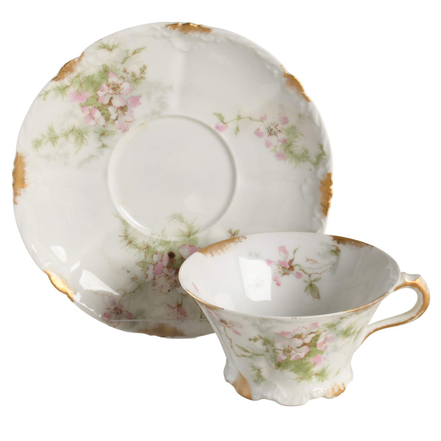 Schleiger 146G Flat Cup & Saucer Set by Haviland-1