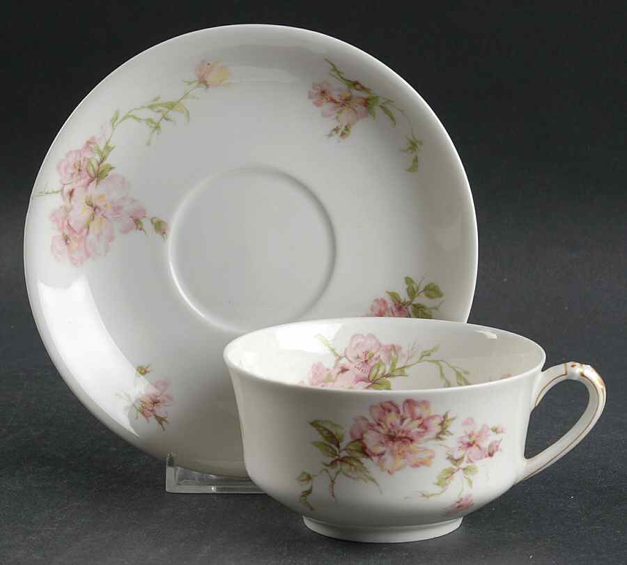 Schleiger 59e Flat Cup & Saucer Set by Haviland-1