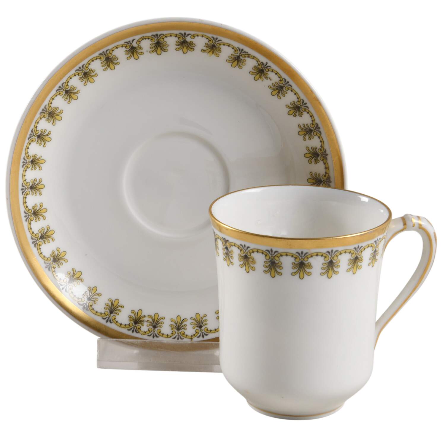 Schleiger 756a Flat Demitasse Cup & Saucer Set by Haviland-1