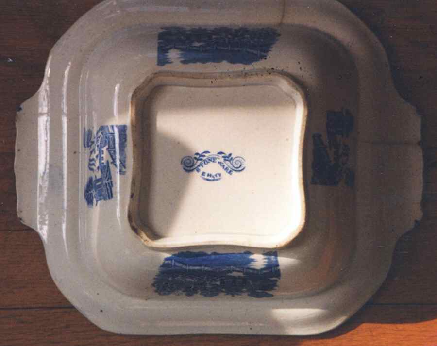 Blue Willow Square Vegetable No Lid by E Hughes-1