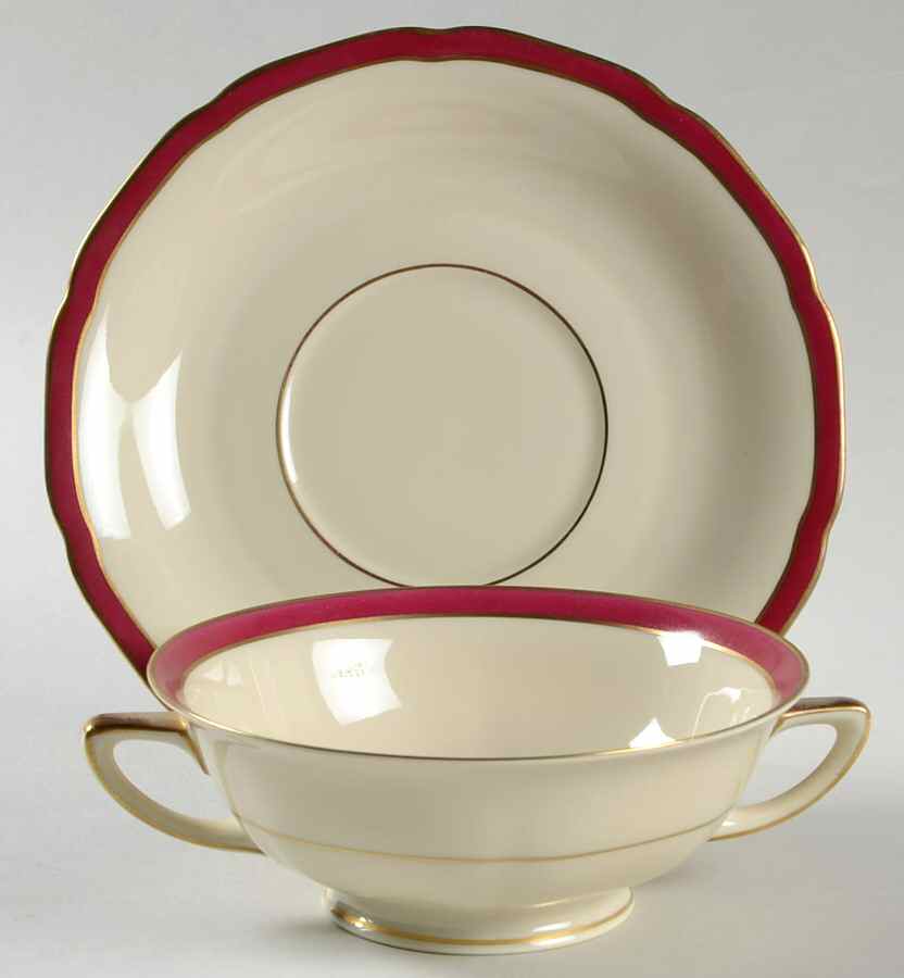 HC577 Footed Cream Soup Bowl & Saucer Set by Heinrich - H&C-1