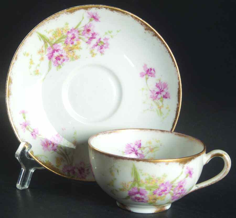 Schleiger 603-4 Flat Cup & Saucer Set by Haviland-1
