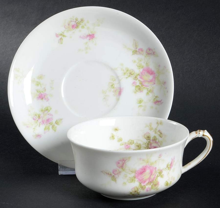 Schleiger 49-3 Flat Cup & Saucer Set by Haviland-1