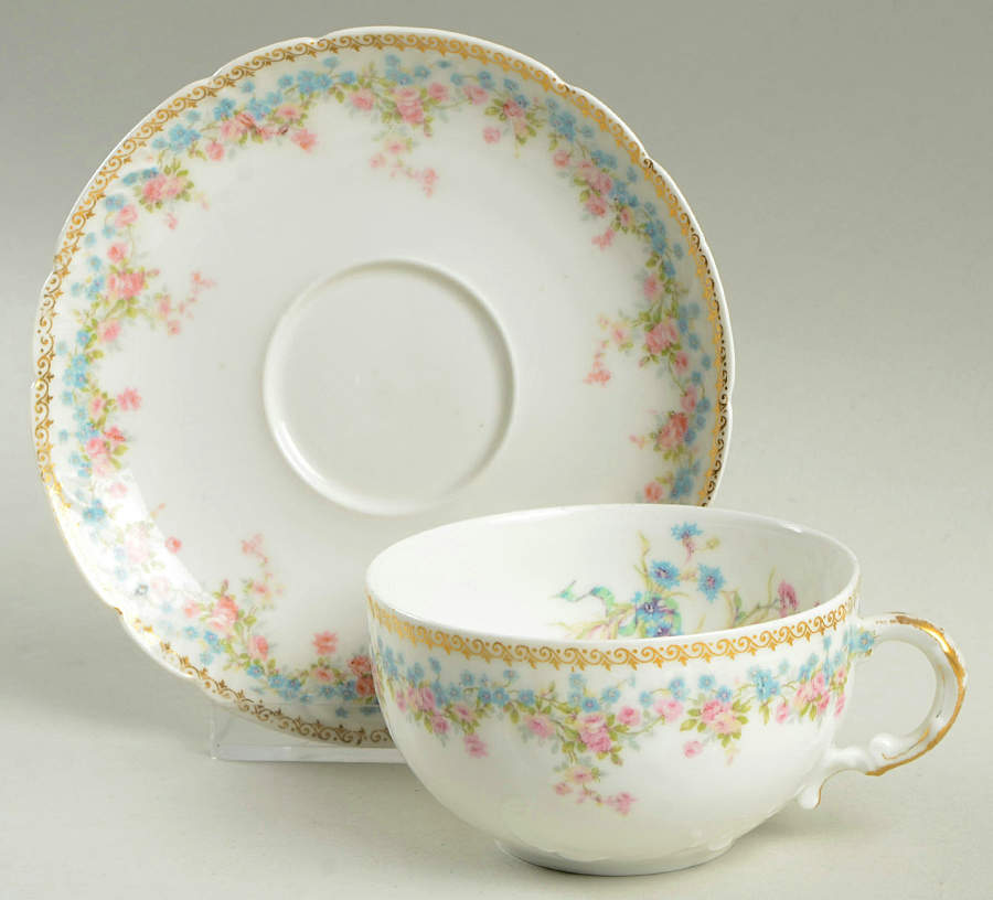 Schleiger 610b Flat Cup & Saucer Set by Haviland-1