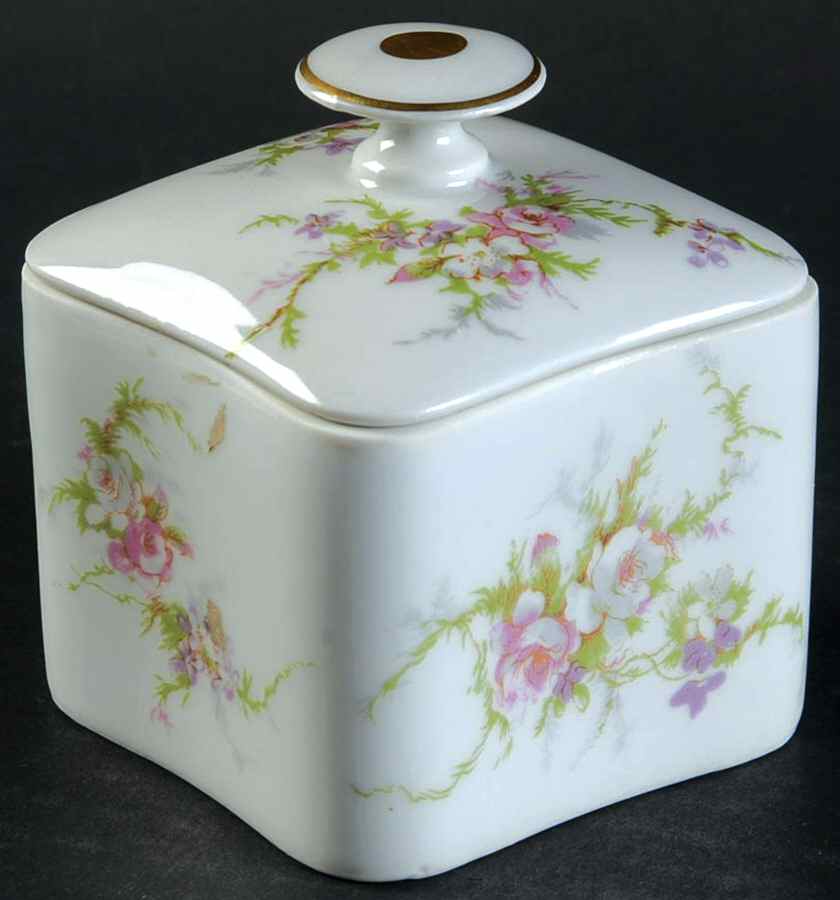 Rosalinde (France, No Trim) Square Box with Lid by Haviland-1