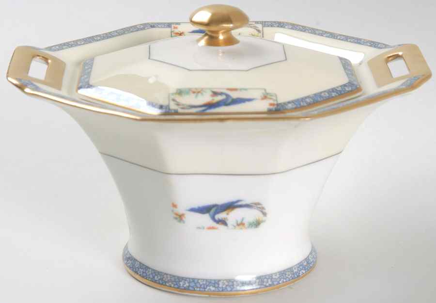 Calcutta (Cream Rim) Sugar Bowl & Lid by Haviland-1