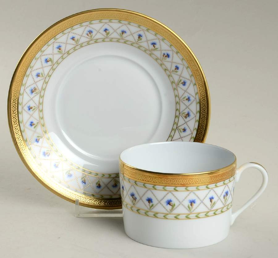 Val De Loire Or Flat Cup & Saucer Set by Haviland-1