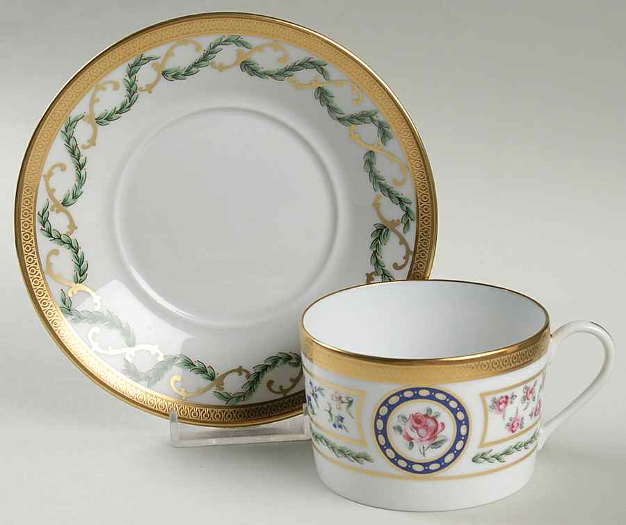 Louveciennes Or Flat Cup & Saucer Set by Haviland-1