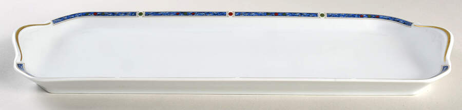 Chatelaine Blue Large Sandwich Tray by Haviland-1