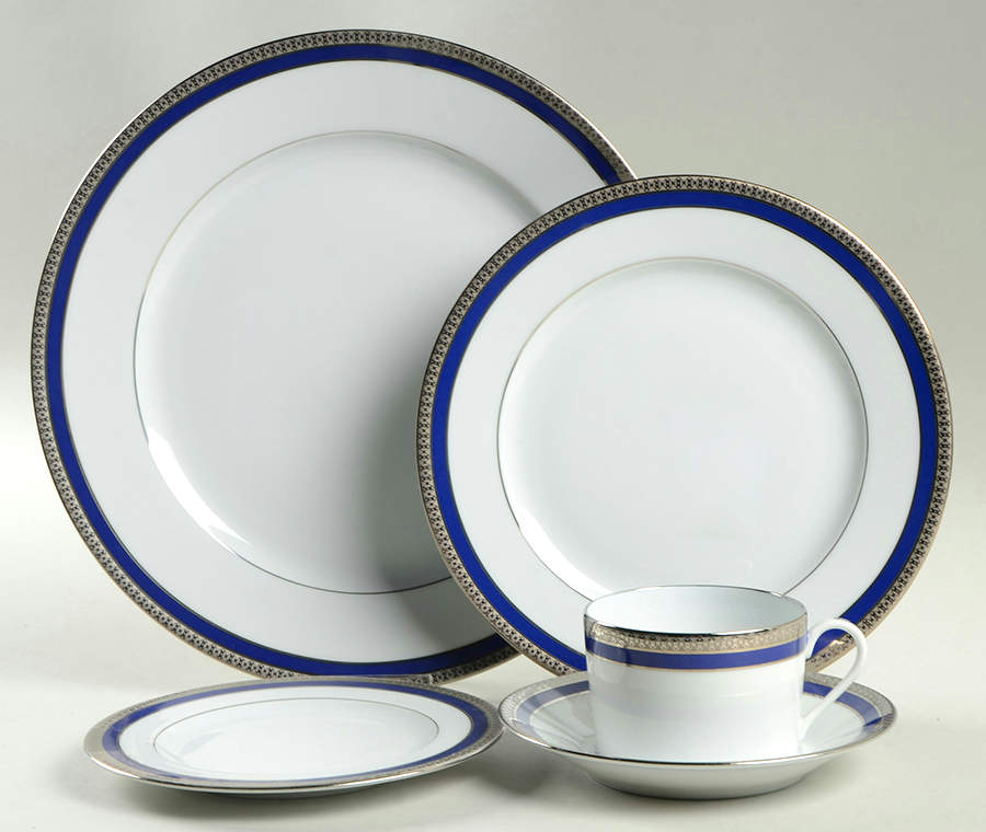 Symphonie Blue Platinum 5 Piece Place Setting by Haviland-1