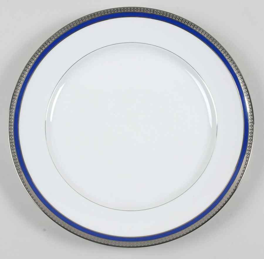 Symphonie Blue Platinum 12" Chop Plate (Round Platter) by Haviland-1