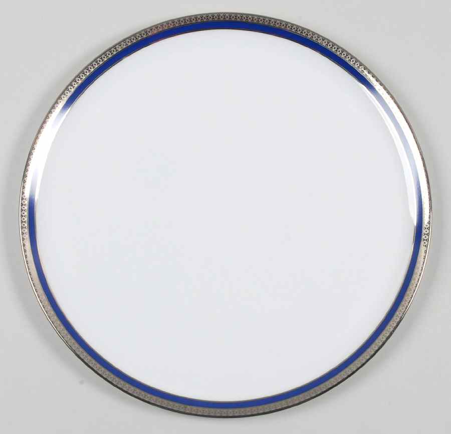 Symphonie Blue Platinum Cake Plate by Haviland-1