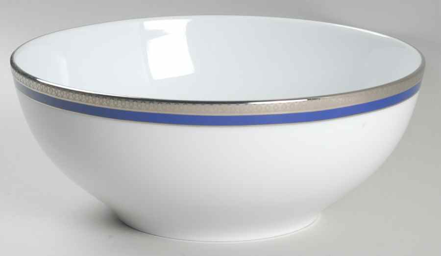 Symphonie Blue Platinum 9" Salad Serving Bowl by Haviland-1