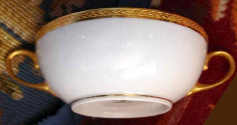 Golden Laurel Flat Cream Soup Bowl by Hutschenreuther-1