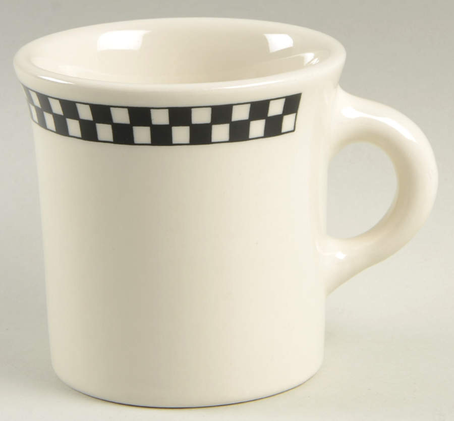 Checkers Black Mug by Homer Laughlin -1
