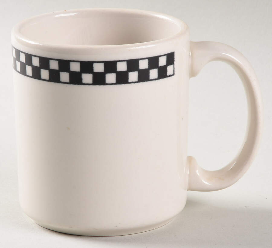 Checkers Black Mug by Homer Laughlin -1