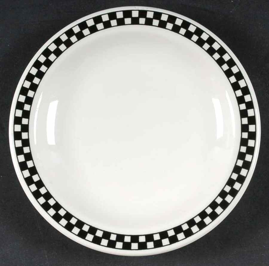 Checkers Black Bread & Butter Plate by Homer Laughlin -1