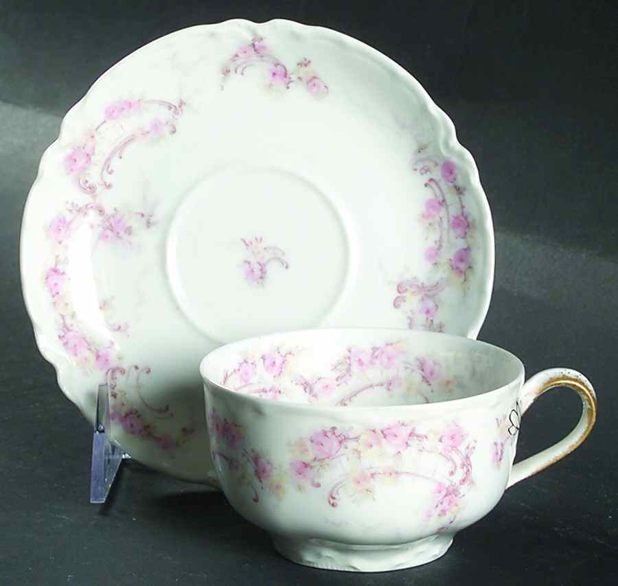 Schleiger 475d Flat Cup & Saucer Set by Haviland-1