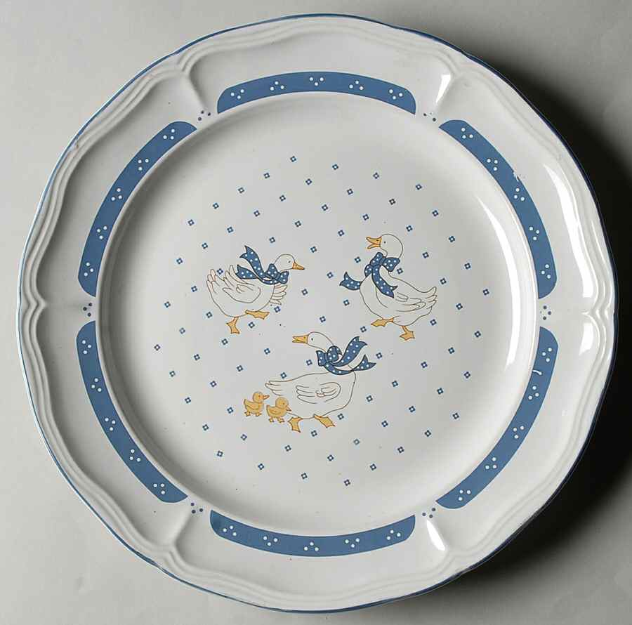 Country Goose 12" Chop Plate (Round Platter) by Home Style-1