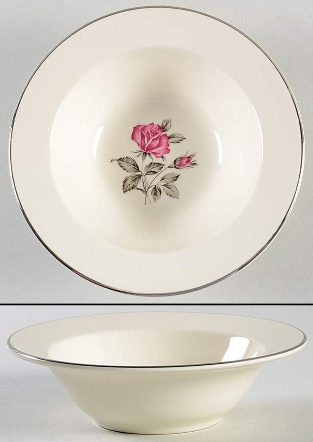 Tiffany Rose Rim Cereal Bowl by Homer Laughlin -1