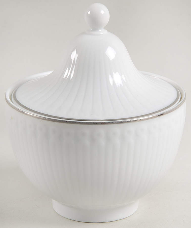 Elite Platinum Sugar Bowl & Lid by Hutschenreuther-1