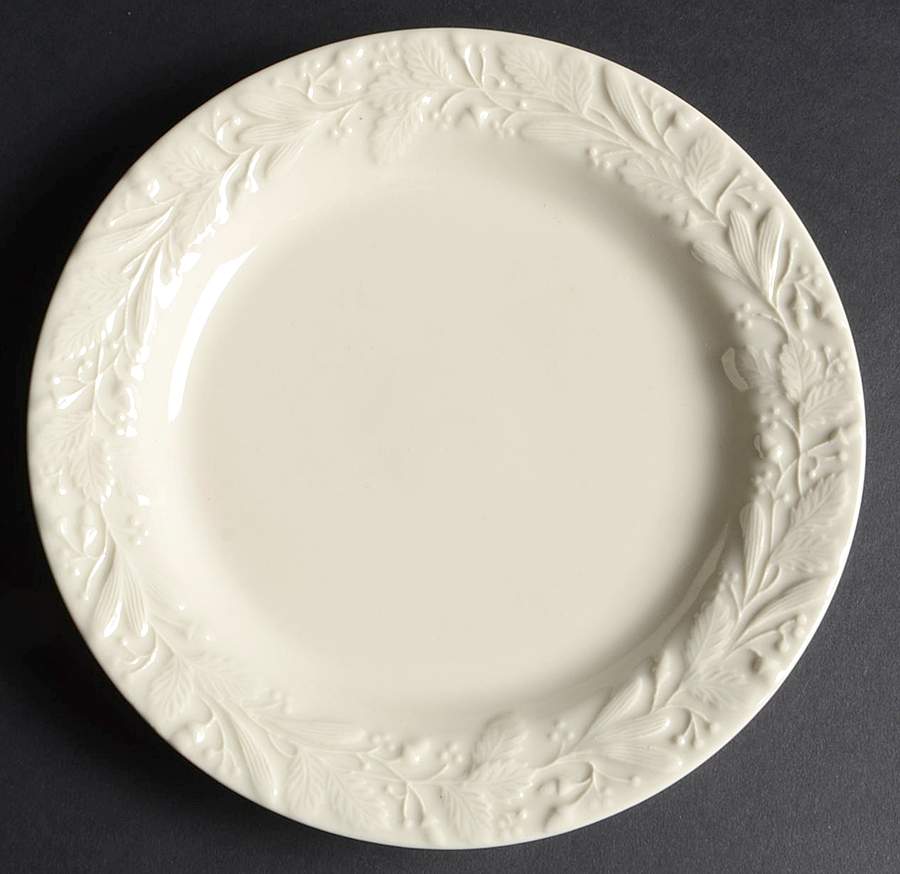 White Relief Salad Plate by Hartstone-1