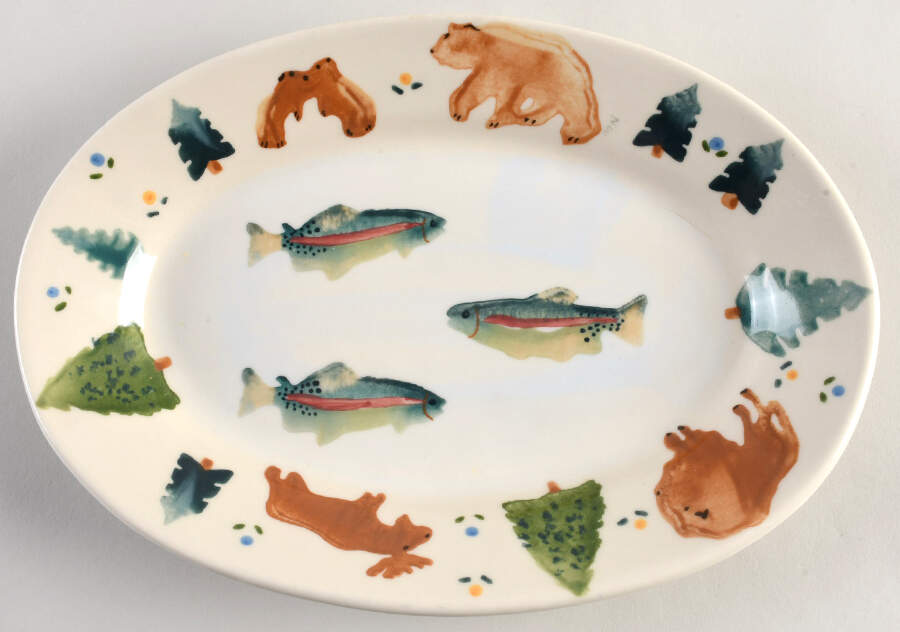 High Country 12" Oval Serving Platter by Hartstone-1