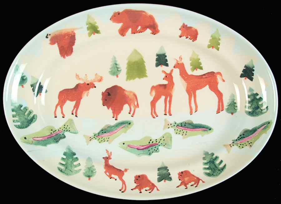 High Country 16" Oval Serving Platter by Hartstone-1