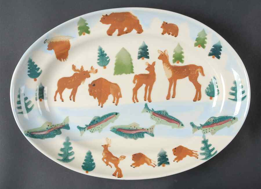 High Country 17" Oval Serving Platter by Hartstone-1