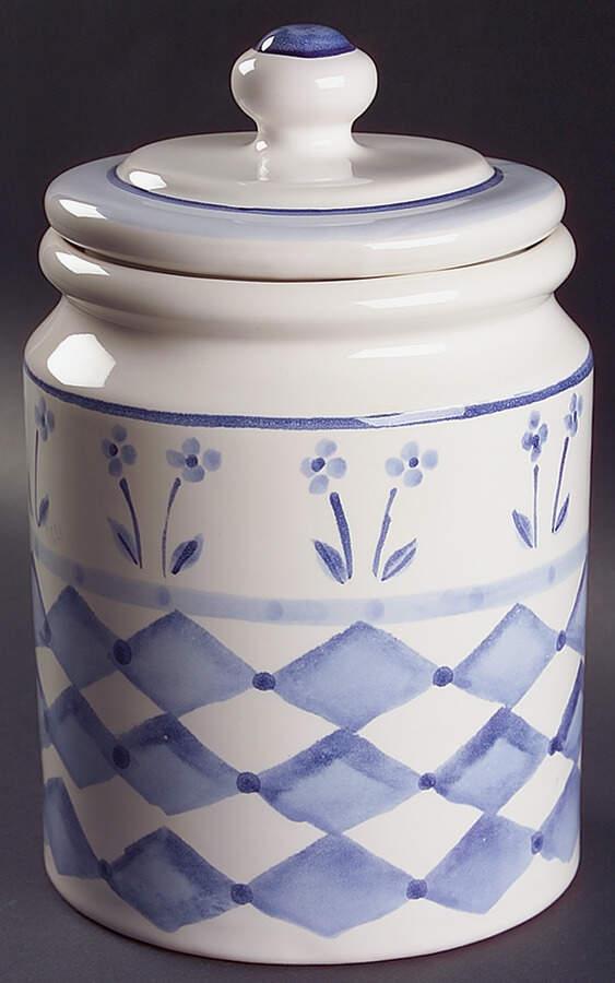 Classic Blues Extra Large Canister & Lid by Hartstone-1