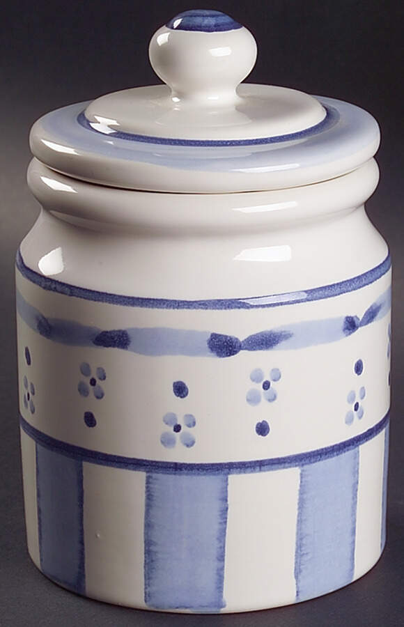 Classic Blues Medium Canister & Lid by Hartstone-1